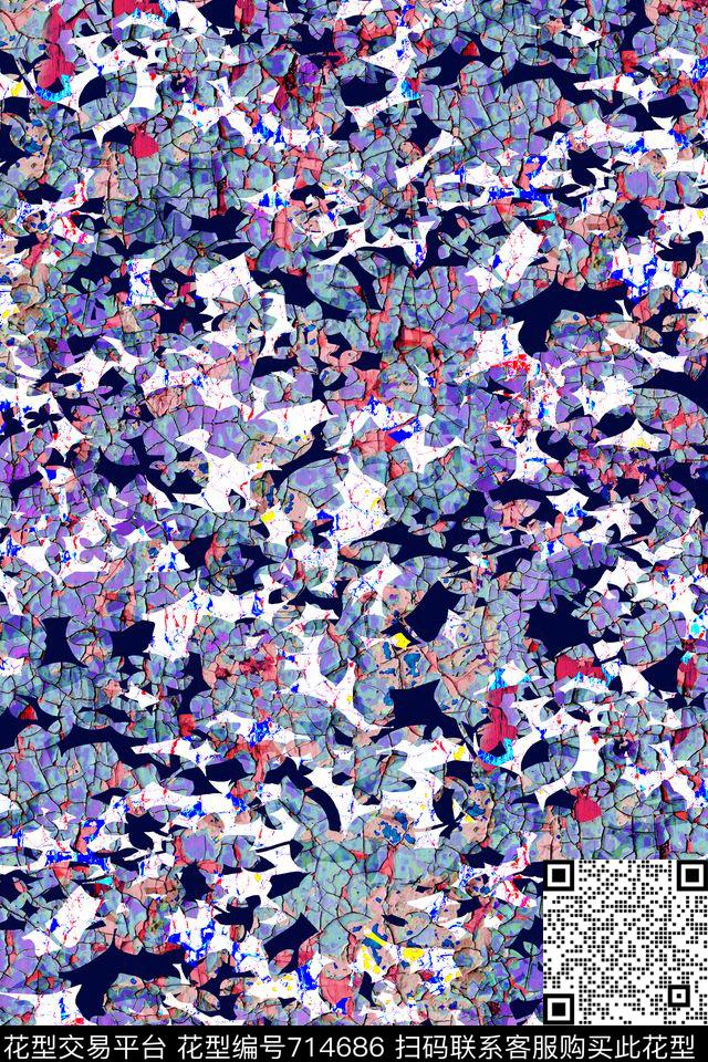 肌理纹理抽象时尚潮流数码印花华亿平台下载（图片编号: 714686） - 瓦栏（Walan）
