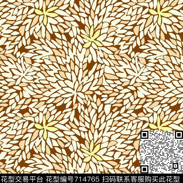 格子抽象花卉数码印花华亿平台下载（图片编号: 714765） - 瓦栏（Walan）
