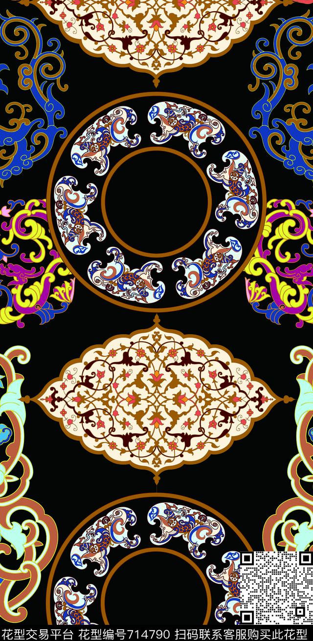 民族风情中国风传统文化传统印花华亿平台下载（图片编号: 714790） - 瓦栏（Walan）