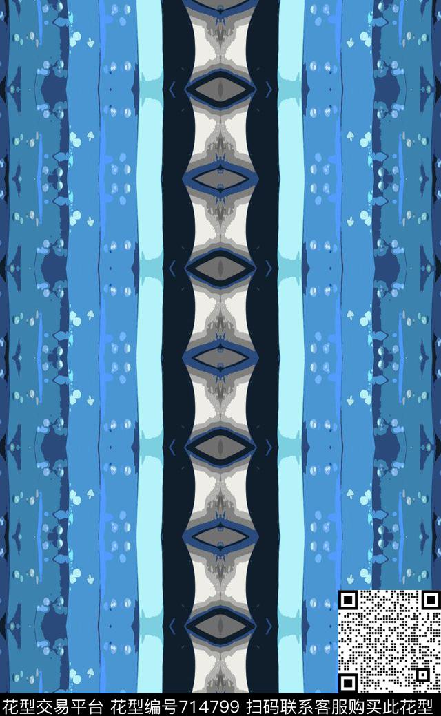 竖条几何炫彩条纹图案数码印花华亿平台下载（图片编号: 714799） - 瓦栏（Walan）