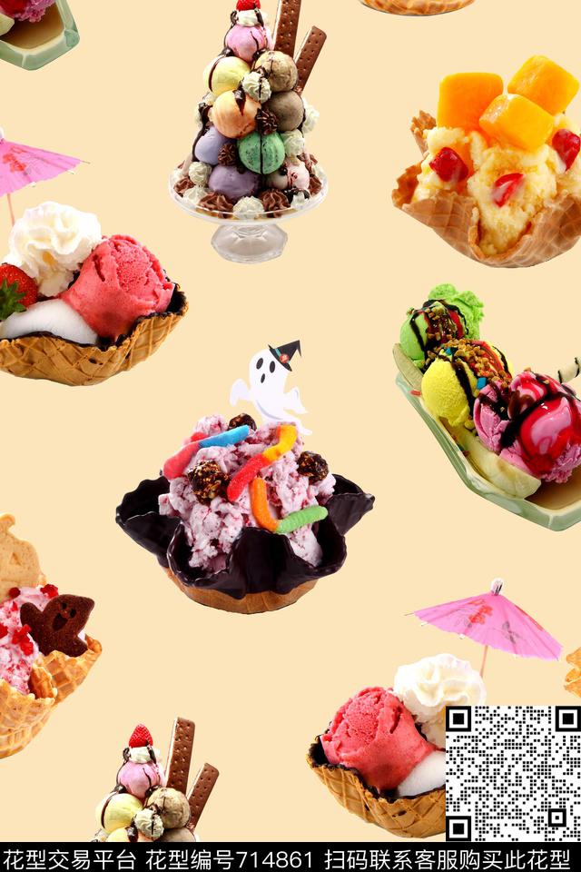 时尚趣味五彩数码印花华亿平台下载（图片编号: 714861） - 瓦栏（Walan）