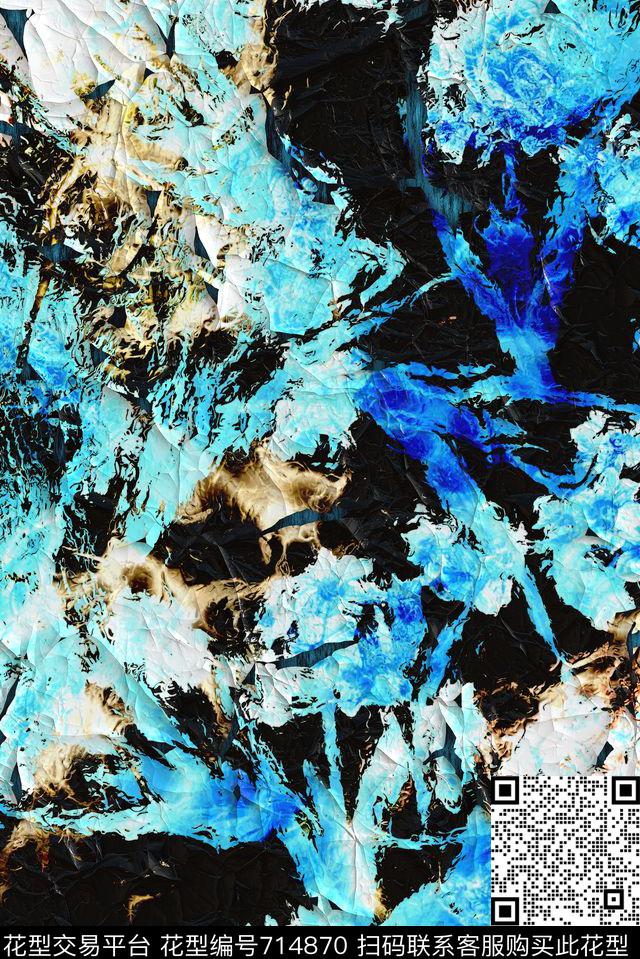 龟裂裂痕肌理数码印花华亿平台下载（图片编号: 714870） - 瓦栏（Walan）