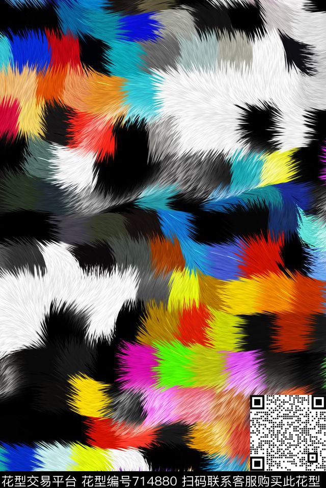 抽象沙发布动物纹数码印花华亿平台下载（图片编号: 714880） - 瓦栏（Walan）