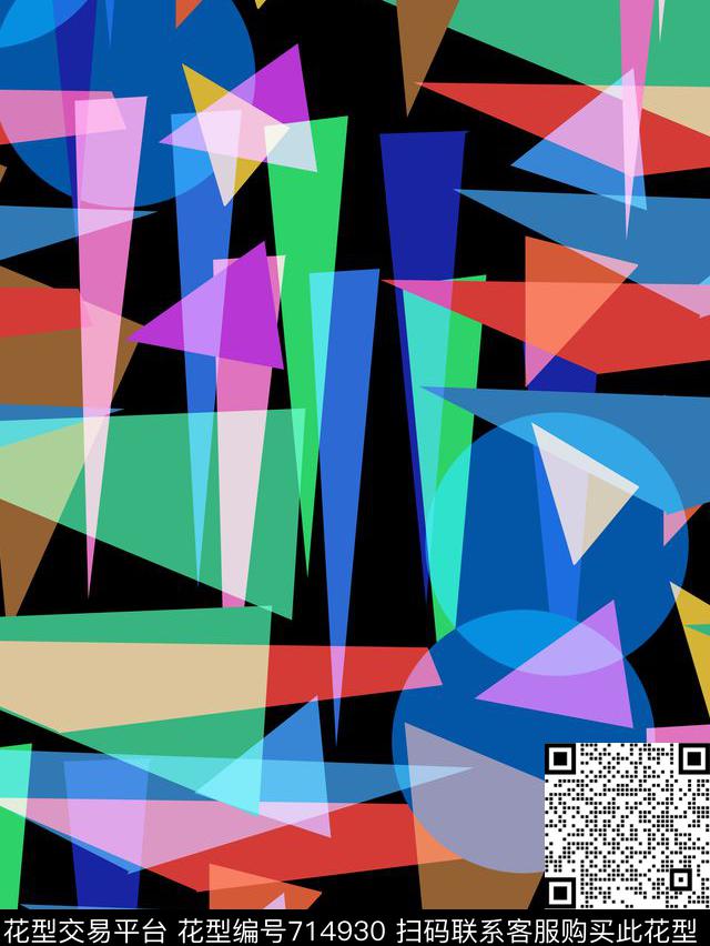 抽象女装华亿平台秘密3.0【几何格调】数码印花华亿平台下载（图片编号: 714930） - 瓦栏（Walan）