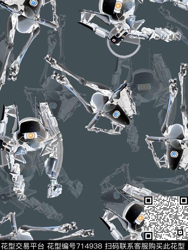 复古抽象男装华亿平台数码印花华亿平台下载（图片编号: 714938） - 瓦栏（Walan）