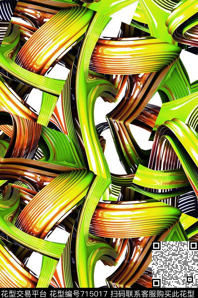 炫彩休闲时尚趣味数码印花华亿平台下载（图片编号: 715017） - 瓦栏（Walan）