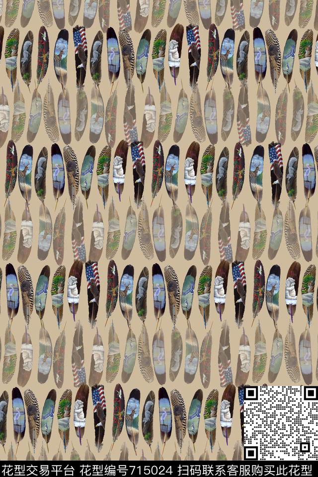 部落羽毛动物纹羽毛上的动物图案传统印花华亿平台下载（图片编号: 715024） - 瓦栏（Walan）