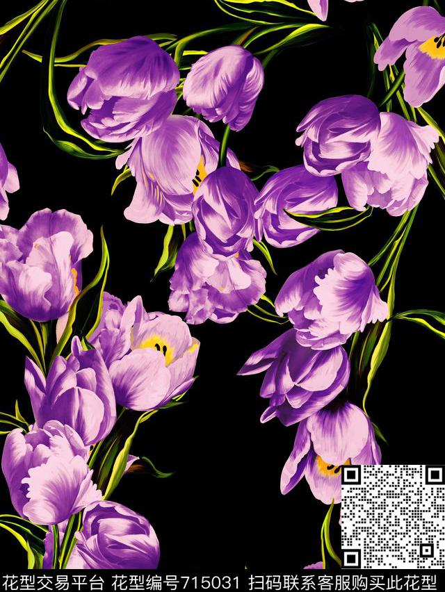 杜嘉班纳dolce&gabbana
手绘紫百合花数码印花华亿平台下载（图片编号: 715031） - 瓦栏（Walan）