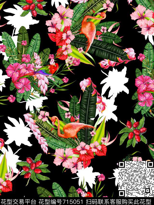 女装华亿平台♥红桃A〖热带风情〗夏威夷数码印花华亿平台下载（图片编号: 715051） - 瓦栏（Walan）