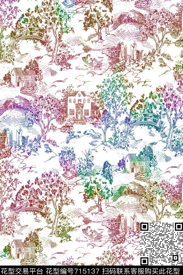 贝壳海洋鱼水母数码印花华亿平台下载（图片编号: 715137） - 瓦栏（Walan）