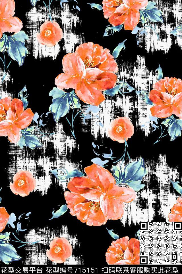 小碎花花朵花卉数码印花华亿平台下载（图片编号: 715151） - 瓦栏（Walan）