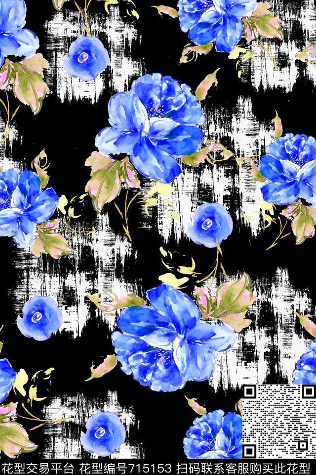 小碎花花朵花卉数码印花华亿平台下载（图片编号: 715153） - 瓦栏（Walan）