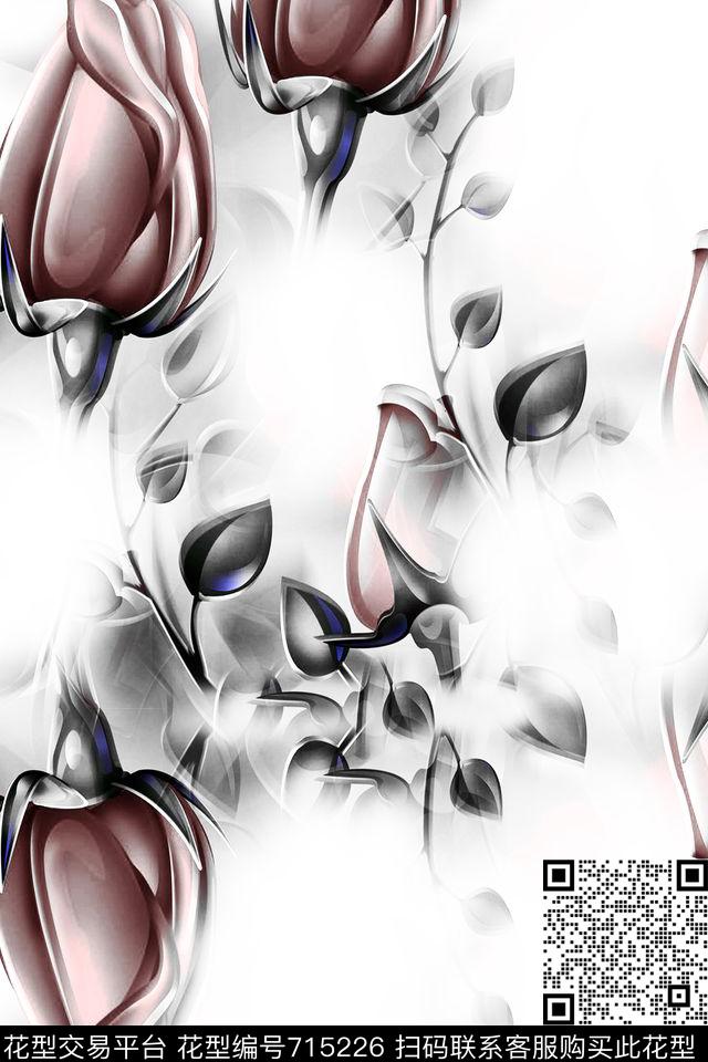 定位女装花卉数码花卉流行花卉数码印花华亿平台下载（图片编号: 715226） - 瓦栏（Walan）