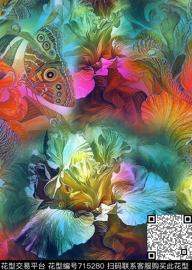 A.I.F时尚女装满版A.I.F时尚香云纱华亿平台A.I.F时尚网布华亿平台数码印花华亿平台下载（图片编号: 715280） - 瓦栏（Walan）