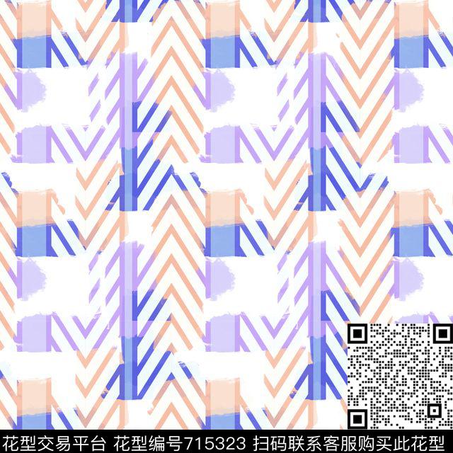 夏威夷线性丝滑传统印花华亿平台下载（图片编号: 715323） - 瓦栏（Walan）