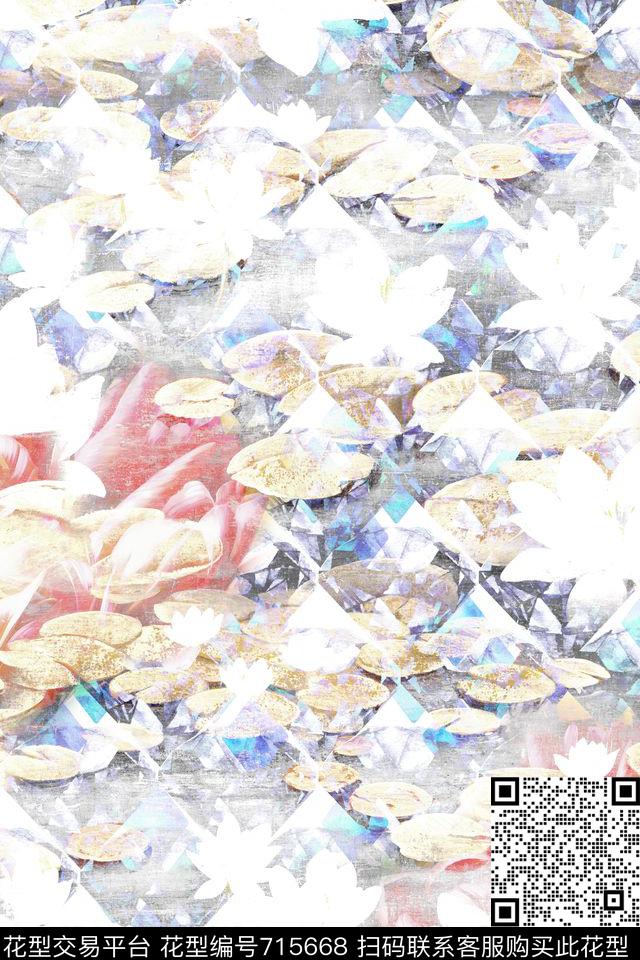 几何肌理不规则几何数码印花华亿平台下载（图片编号: 715668） - 瓦栏（Walan）