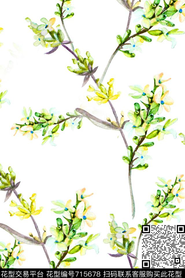 大花牡丹玫瑰数码印花华亿平台下载（图片编号: 715678） - 瓦栏（Walan）