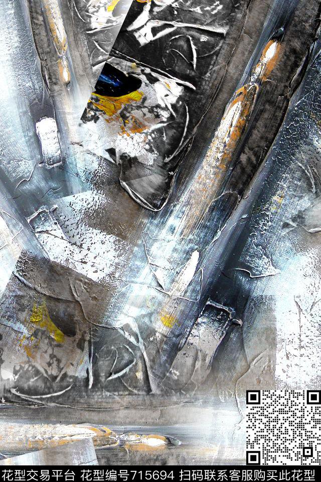 几何未来几何色彩肌理数码印花华亿平台下载（图片编号: 715694） - 瓦栏（Walan）