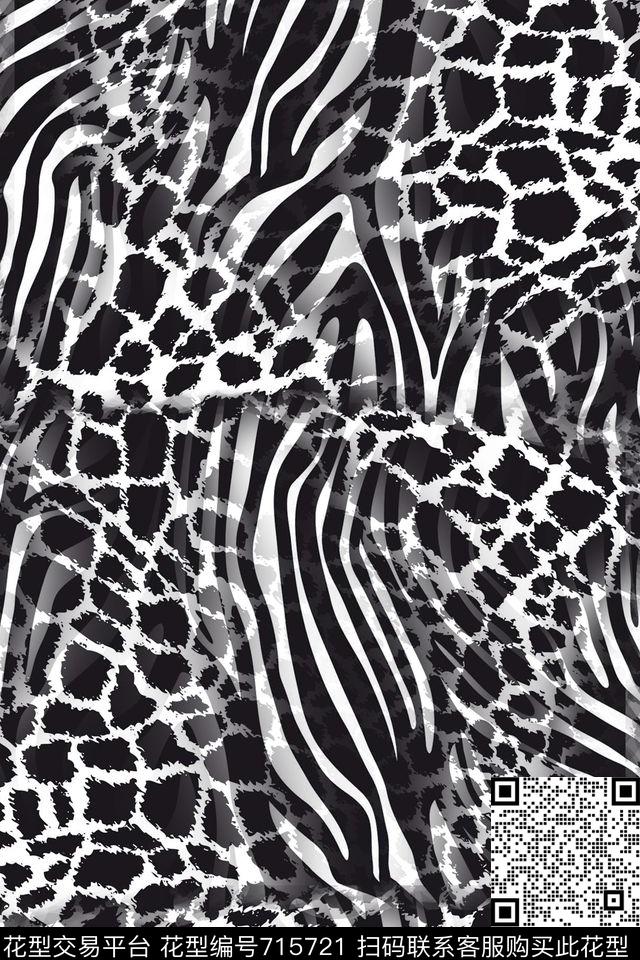 老虎斑马纹传统印花华亿平台下载（图片编号: 715721） - 瓦栏（Walan）