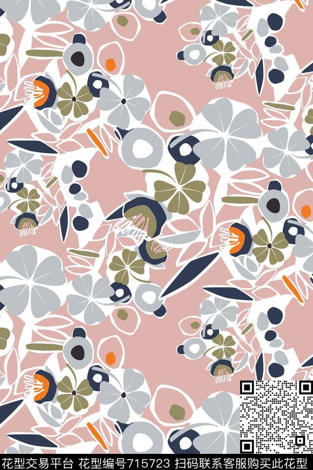 小碎花花朵花卉传统印花华亿平台下载（图片编号: 715723） - 瓦栏（Walan）