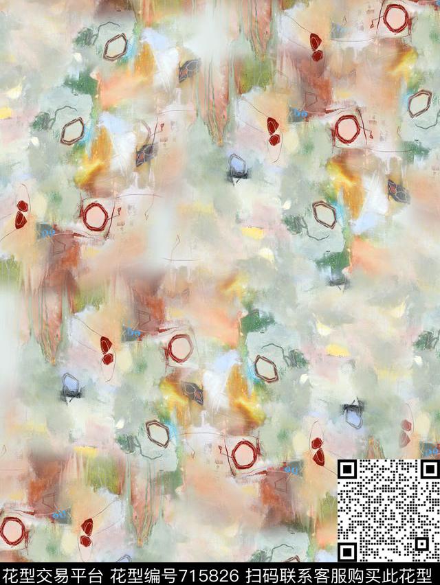纹理女装华亿平台抽象数码印花华亿平台下载（图片编号: 715826） - 瓦栏（Walan）