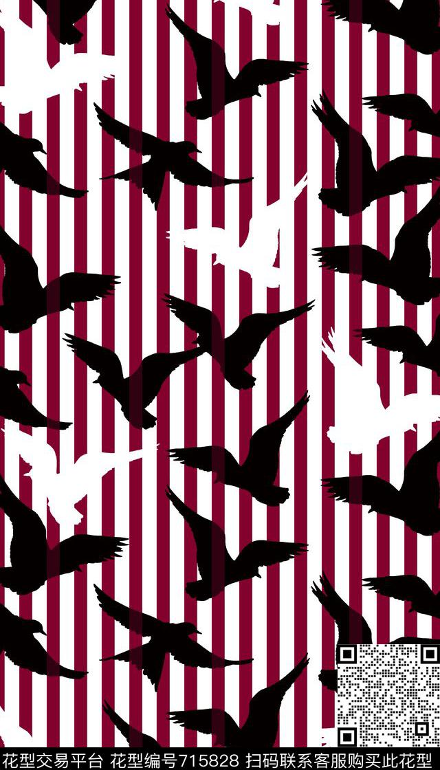 竖条条子条纹传统印花华亿平台下载（图片编号: 715828） - 瓦栏（Walan）