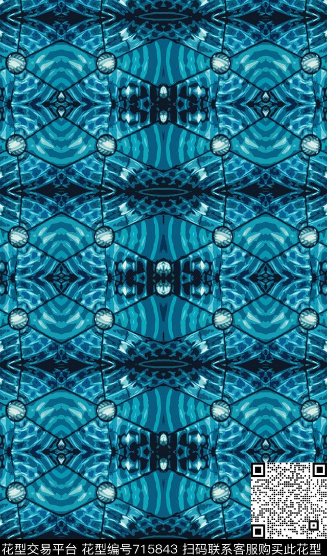 渐变色彩迷彩几何炫彩数码印花华亿平台下载（图片编号: 715843） - 瓦栏（Walan）