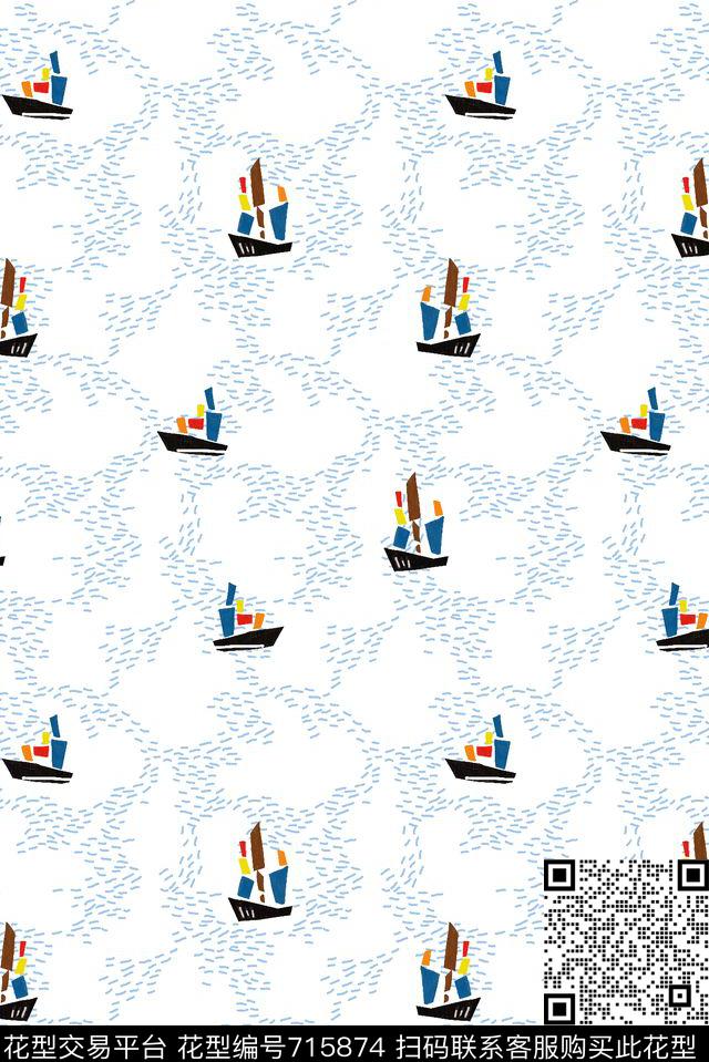 小船男装衬衫印花抽象手绘T恤印花卫衣加克印花衬衫裤子印花外套印花羽绒服印花时尚潮流潮牌大牌复古英文字欧美高清数码立体数码印花华亿平台下载（图片编号: 715874） - 瓦栏（Walan）