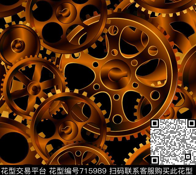 机械齿轮精品数码印花华亿平台下载（图片编号: 715989） - 瓦栏（Walan）