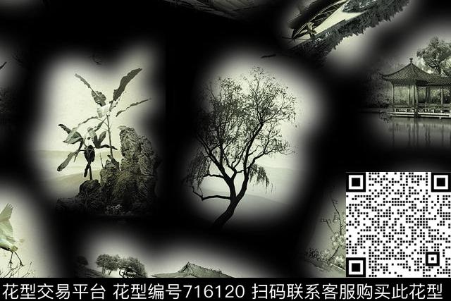 叶子机械精品数码印花华亿平台下载（图片编号: 716120） - 瓦栏（Walan）