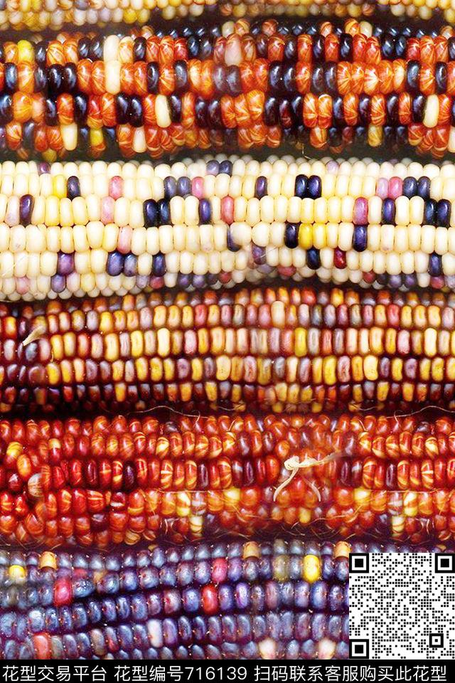 玉米材料肌理几何条纹数码印花华亿平台下载（图片编号: 716139） - 瓦栏（Walan）