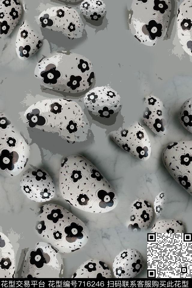 抽象花卉抽象时尚碎碎花数码印花华亿平台下载（图片编号: 716246） - 瓦栏（Walan）