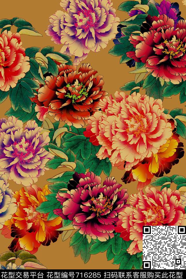 A.I.F时尚女装满版A.I.F时尚香云纱华亿平台A.I.F时尚网布华亿平台数码印花华亿平台下载（图片编号: 716285） - 瓦栏（Walan）