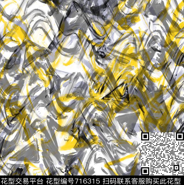 油墨泼墨笔触数码印花华亿平台下载（图片编号: 716315） - 瓦栏（Walan）