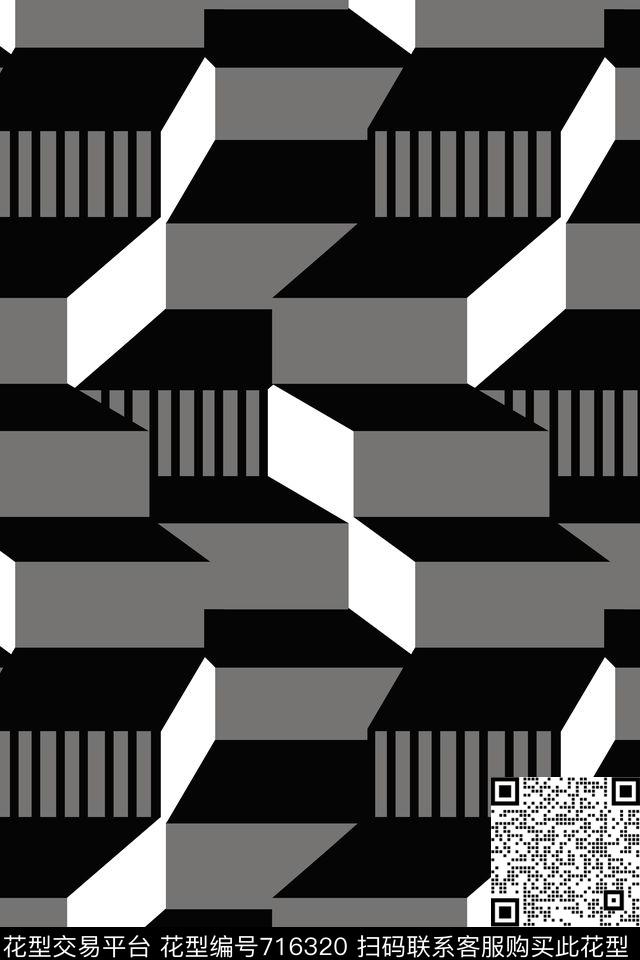 小方块方格色块传统印花华亿平台下载（图片编号: 716320） - 瓦栏（Walan）