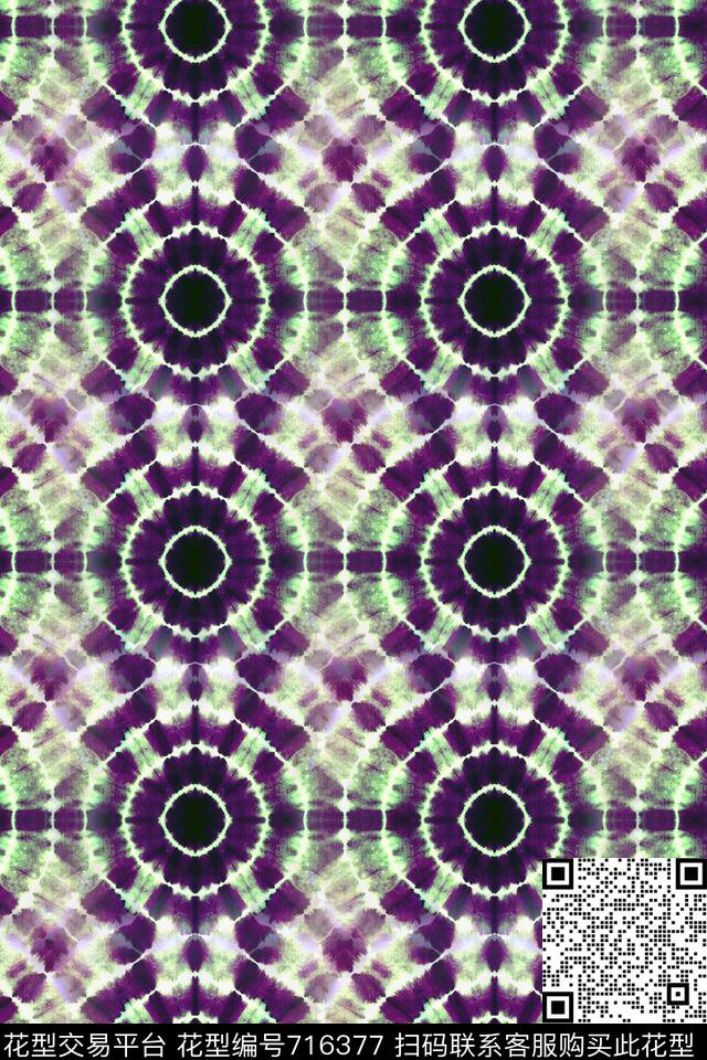 肌理抽象扎染华亿平台数码印花华亿平台下载（图片编号: 716377） - 瓦栏（Walan）