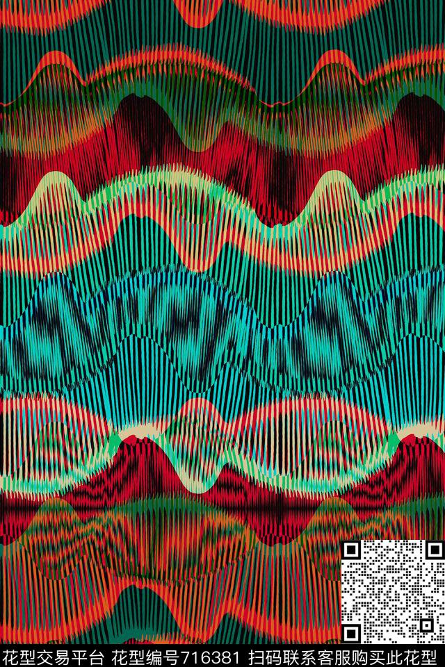抽象几何现代传统印花华亿平台下载（图片编号: 716381） - 瓦栏（Walan）