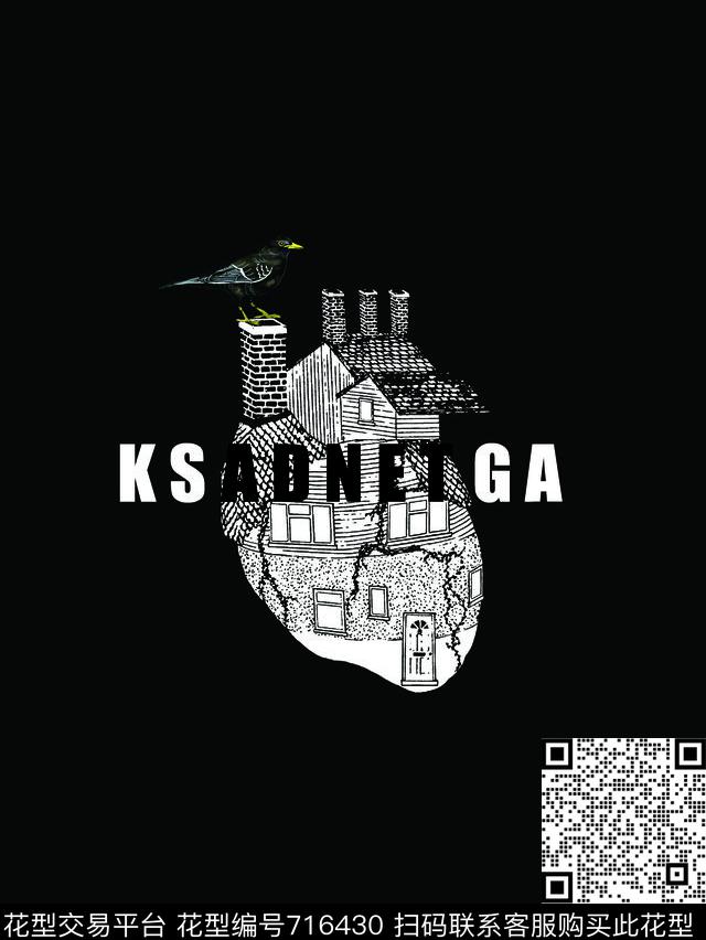 房子鸟男装印花传统印花华亿平台下载（图片编号: 716430） - 瓦栏（Walan）