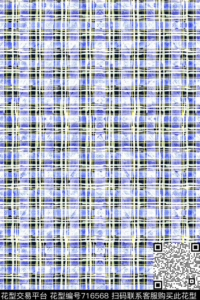 苏格兰格格子几何格子数码印花华亿平台下载（图片编号: 716568） - 瓦栏（Walan）