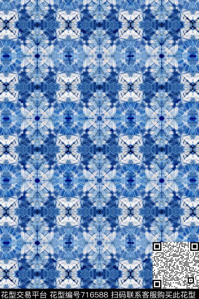 肌理抽象几何数码印花华亿平台下载（图片编号: 716588） - 瓦栏（Walan）