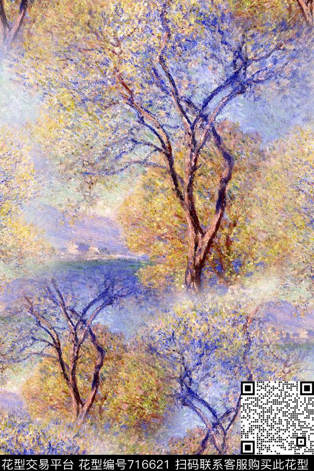 森林风景唯美数码印花华亿平台下载（图片编号: 716621） - 瓦栏（Walan）