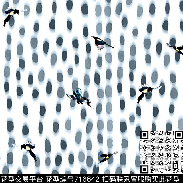 Fei-男装休闲男装飞鸟数码印花华亿平台下载（图片编号: 716642） - 瓦栏（Walan）