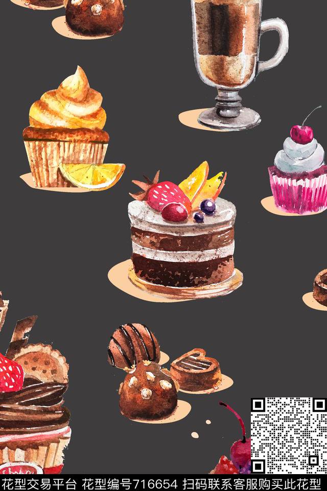 趣味童装食物数码印花华亿平台下载（图片编号: 716654） - 瓦栏（Walan）