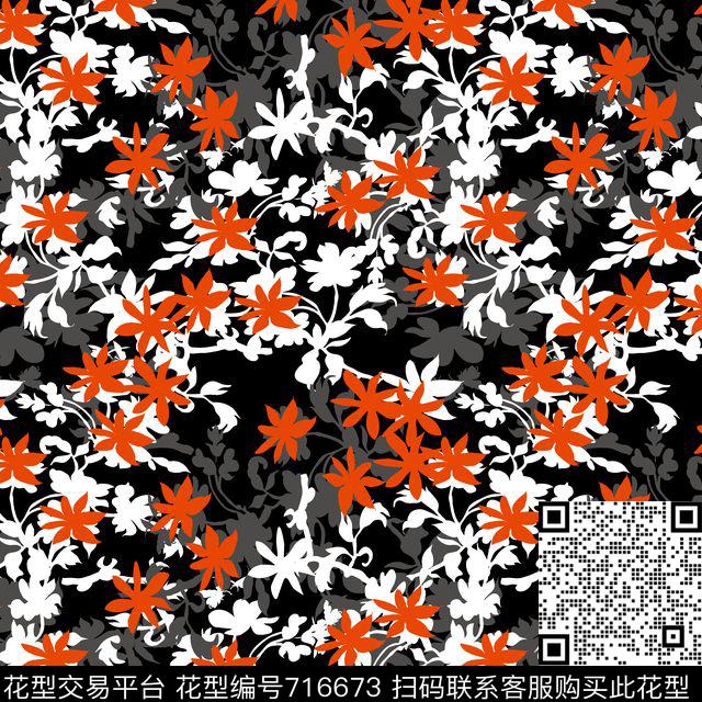 花朵花卉小碎花传统印花华亿平台下载（图片编号: 716673） - 瓦栏（Walan）