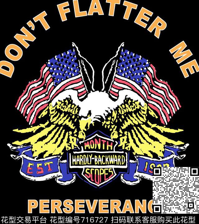 老鹰旗帜字母传统印花华亿平台下载（图片编号: 716727） - 瓦栏（Walan）