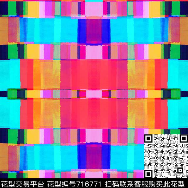 色块不规则几何几何数码印花华亿平台下载（图片编号: 716771） - 瓦栏（Walan）