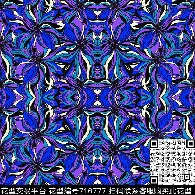 花朵花卉女装传统印花华亿平台下载（图片编号: 716777） - 瓦栏（Walan）