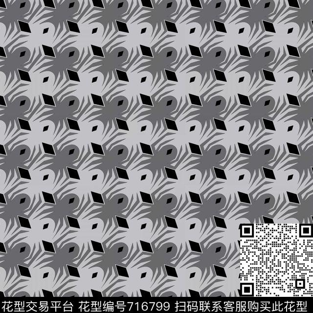 菱形男装蜘蛛传统印花华亿平台下载（图片编号: 716799） - 瓦栏（Walan）