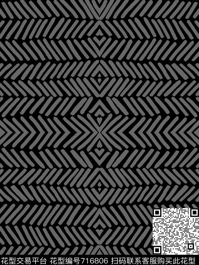 几何男装不规则几何传统印花华亿平台下载（图片编号: 716806） - 瓦栏（Walan）