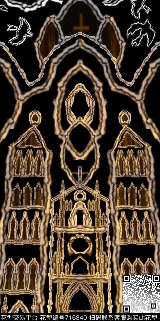 宗教抽象其他数码印花华亿平台下载（图片编号: 716840） - 瓦栏（Walan）